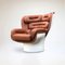 Cognacfarbener & weißer Elda Chair von Joe Colombo für Longhi, 2010er 4