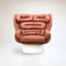 Cognacfarbener & weißer Elda Chair von Joe Colombo für Longhi, 2010er 3