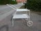 French Perforated White Metal Bar Trolley, 1950s, Image 1