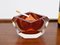 Murano Red Sommerso Multifaceted Glass Ashtray attributed to Flavio Poli, Italy, 1960s 6
