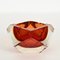 Murano Red Sommerso Multifaceted Glass Ashtray attributed to Flavio Poli, Italy, 1960s 2