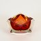 Murano Red Sommerso Multifaceted Glass Ashtray attributed to Flavio Poli, Italy, 1960s 7