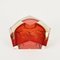 Murano Red Sommerso Multifaceted Glass Ashtray attributed to Flavio Poli, Italy, 1960s 12