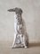 Italienischer Künstler, Skulptur eines Barsoi Hounds, 1970er, Weiß lackierte Terrakotta 1