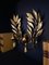 Gold Metal Wall Lights from Maison Florart, 1960s, Set of 2, Image 3