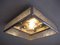 Vintage Belgian Ceiling Lamp with Plastic Sheets in Chrome Frame 5