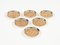 Untersetzer aus Acrylglas, Rattan & Silber im Stil von Christian Dior, Italien, 1970er, 6 . Set 9