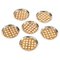 Untersetzer aus Acrylglas, Rattan & Silber im Stil von Christian Dior, Italien, 1970er, 6 . Set 1