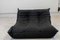 Togo Chaise Lounge in Black Leather byy Michel Ducaroy for Ligne Roset, 1974 2