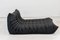 Togo Chaise Lounge in Black Leather byy Michel Ducaroy for Ligne Roset, 1974 8