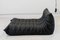 Togo Chaise Lounge in Black Leather byy Michel Ducaroy for Ligne Roset, 1974 4