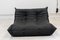 Togo Chaise Lounge in Black Leather byy Michel Ducaroy for Ligne Roset, 1974 10