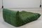 Togo Chaise Lounge in Greenleather attributed to Michel Ducaroy for Ligne Roset, 1974 8