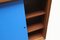 Blaues & Graues Walnuss Sideboard, 1960er 6