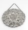 Vintage 900 Silver Floral Repoussé Hanging Mirror, 1940s 1