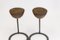 Burr Oak & Steel Pudding Bowl Side Tables by Sculptor Philip Hearsey, 1990s, Set of 2, Image 20