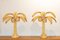 Rattan Tischlampen aus Palmenholz, 2er Set 7