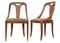 Set of Vintage Beech Curved Back Dining Chairs, 1920s 4