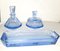 Art Deco Blue Crystal Dressing Table Set, Set of 4 1