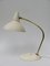 Italian Brass Table Lamp with Light Beige Ripple Finish, 1950s, Image 1