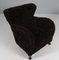 Swedish Lounge Chair in Lambskin, 1940s 2
