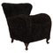Swedish Lounge Chair in Lambskin, 1940s 1