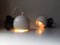 Magnetic Danish White Enameled Ball Wall Lamps by E. S. Horn, 1970s, Set of 2, Image 2