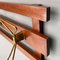 Portemanteau Mural Mid-Century Moderne en Bois et Laiton, Italie, 1960s 10