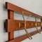 Portemanteau Mural Mid-Century Moderne en Bois et Laiton, Italie, 1960s 9