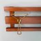 Portemanteau Mural Mid-Century Moderne en Bois et Laiton, Italie, 1960s 8