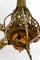 Art Deco Gilded Bronze and Blown Glass Chandelier from Muller Frères Lunéville, France, 1920s 15