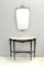 Ebonized Beech Console Table with Portuguese Pink Marble Top, Italy, 1950s 3