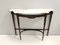 Ebonized Beech Console Table with Portuguese Pink Marble Top, Italy, 1950s 1