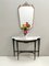 Ebonized Beech Console Table with Portuguese Pink Marble Top, Italy, 1950s 2
