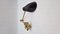 Wall Light Double Jointed Arm and Black Cone by Angelo Lelli for Arredoluce, 1950s, Image 3