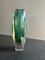 Sommerso Murano Green Faceted Vase, 1960s 1