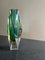Sommerso Murano Green Faceted Vase, 1960s 2