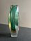 Sommerso Murano Green Faceted Vase, 1960s 3