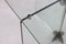 Moderner italienischer Mid-Century Glas Beistelltisch, 1970er 1