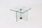 Moderner italienischer Mid-Century Glas Beistelltisch, 1970er 4