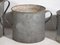 Antike Eimer aus verzinktem Metall, 1920, 3 . Set 5