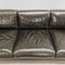 Sofá y Sillones Mod. Bastiano de madera de roble y cuero negro de Afra and Tobia Scarpa para Gavina, años 60. Juego de 3, Imagen 10