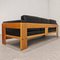 Sofá y Sillones Mod. Bastiano de madera de roble y cuero negro de Afra and Tobia Scarpa para Gavina, años 60. Juego de 3, Imagen 12