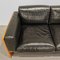 Sofá y Sillones Mod. Bastiano de madera de roble y cuero negro de Afra and Tobia Scarpa para Gavina, años 60. Juego de 3, Imagen 9