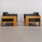 Sofá y Sillones Mod. Bastiano de madera de roble y cuero negro de Afra and Tobia Scarpa para Gavina, años 60. Juego de 3, Imagen 30