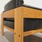 Sofá y Sillones Mod. Bastiano de madera de roble y cuero negro de Afra and Tobia Scarpa para Gavina, años 60. Juego de 3, Imagen 37