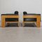 Sofá y Sillones Mod. Bastiano de madera de roble y cuero negro de Afra and Tobia Scarpa para Gavina, años 60. Juego de 3, Imagen 27