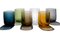 Large Glasses in Amber Yellow Colour by Federico Peri, Set of 2 3