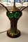 Jugendstil Salonlampe aus patinierter Bronze & Glasmalerei im Stil von Tiffany Studios, 1980er 15