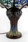Jugendstil Salonlampe aus patinierter Bronze & Glasmalerei im Stil von Tiffany Studios, 1980er 18